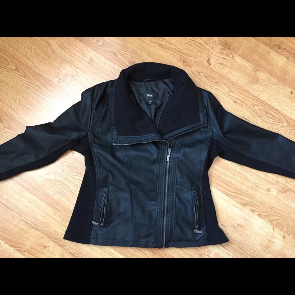 Women’s Mossimo Black Faux Leather Jacket XXL